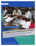 A Health Care Ombudsman Model