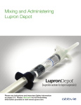 Mixing and Administering Lupron Depot