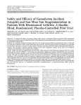 Safety and efficacy of Ganoderma lucidum (lingzhi) and San Miao