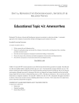 Educational Topic 43: Amenorrhea - Association of Professors of