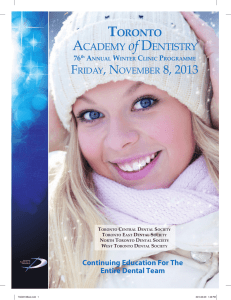 sessions - Toronto Academy of Dentistry