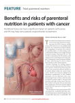 Benefits and risks of parenteral nutrition in patients