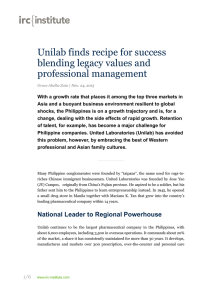 Unilab finds recipe for success blending legacy values