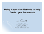 Using Alternative Methods to Help Guide Lyme Treatments