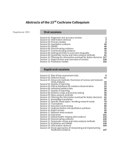 Abstracts of the 23rd Cochrane Colloquium