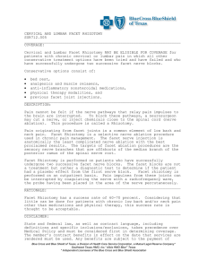 cervical and lumbar facet rhizotomy sur712.005