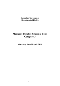 Medicare Benefits Schedule Book Category 3