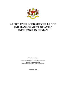 alert, enhanced surveillance and management of avian influenza in