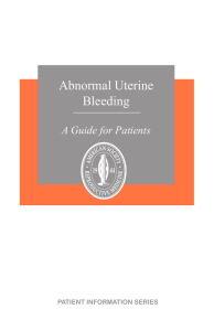 Abnormal Uterine Bleeding - Society for Reproductive