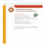 Calculating Flow Rates for Intravenous Medications