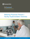 Referring Physician Practice / Facility Implementation