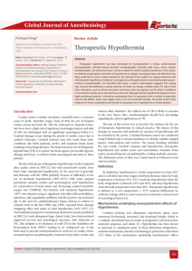 Therapeutic Hypothermia