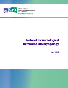 Protocol for Audiological Referral to Otolaryngology