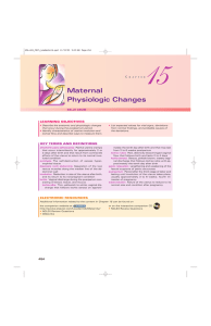 Maternal Physiologic Changes