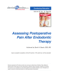 Assessing Postoperative Pain After Endodontic Therapy