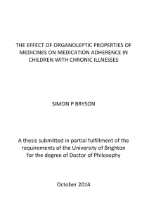the effect of organoleptic properties of medicines on medication