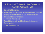 A Practical Tribute to the Career of Donald Antonioli, MD