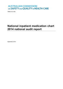 National inpatient medication chart 2014 national audit report
