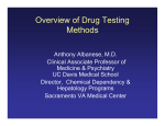Overview of Drug Testing g g Methods