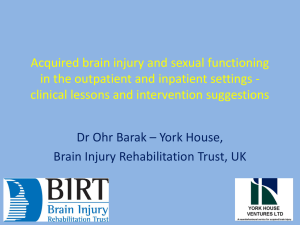 Acquired brain injury and sexual functioning in the