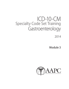 Specialty Code Set Training Gastroenterology