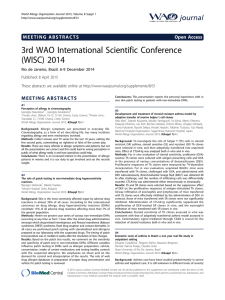 PDF (all abstracts) - World Allergy Organization Journal