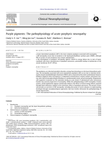 Purple pigments: The pathophysiology of acute porphyric neuropathy