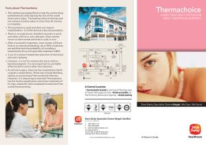 Thermachoice - Ramsay Sime Darby Health Care