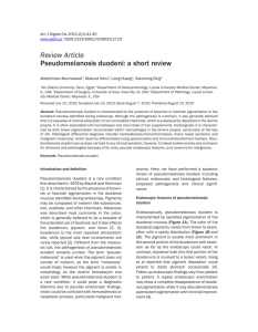 Review Article Pseudomelanosis duodeni