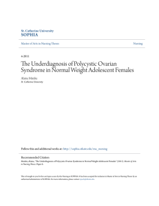 The Underdiagnosis of Polycystic Ovarian Syndrome in