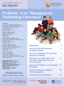 Pediatric Acne Management: Optimizing Outcomes