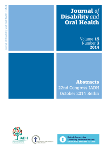 - iADH: International Association for Disability and Oral