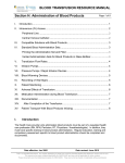 Section H: Administration of Blood Products