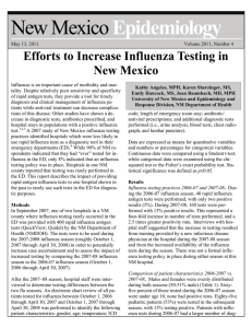 Efforts to Increase Influenza Testing in New Mexico
