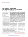 Guidelines for Medical and Health Information Sites on the Internet