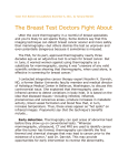 The Breast Test Doctors Fight About