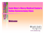 Hysterectomy Class - Mercy Health Saint Mary`s