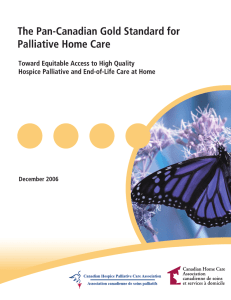 The Pan-Canadian Gold Standards in Palliative Home Care: Toward