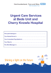 Urgent Care Services at Bede Unit and Cherry Knowle Hospital
