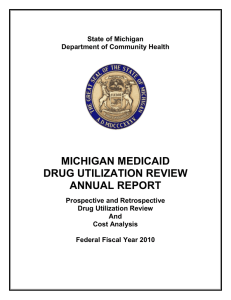 CMS Annual DUR Report - 2010 - Michigan Department of Health
