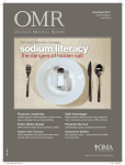 sodium literacy - Ontario Medical Review