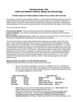 Consent Form for Allergy Skin Testing