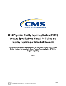 2014 PQRS Individual Measure Spec Manual