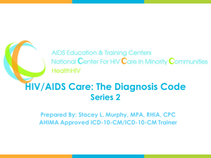 HIV/AIDS Care: The Diagnosis Code
