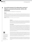 Successful treatment of Acrodermatitis continua of Hallopeau