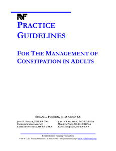 Practice Guidelines for the Management