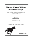 Therapy With or Without Hyperbaric Oxygen