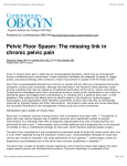 Pelvic Floor Spasm: The missing link in chronic pelvic pain