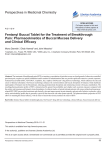 Perspectives in Medicinal Chemistry Fentanyl Buccal Tablet for the