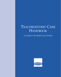 Tracheostomy Care Handbook - Aaron`s Tracheostomy Page